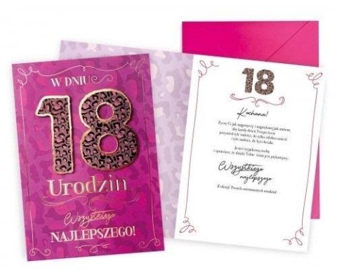 Karnet Urodziny 18