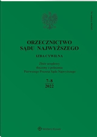 Orzecznictwo Sądu Najwyższego 7-8/2022