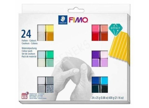 Zestaw Fimo effect 24 kostki x 25g STAEDTLER