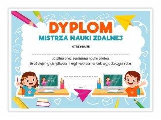 Dyplom A4 mistrza nauki zdalnej - Nauka 10szt