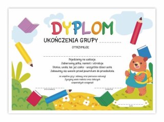 Dyplom A4 ukończenia grupy - Niedźwiadek 10szt