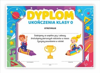 Dyplom A4 ukończenia zerówki Kolory 30szt