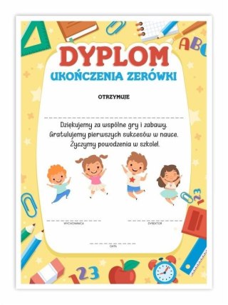 Dyplom A4 ukończenia zerówki Szkoła 10szt