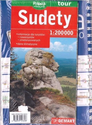 Mapa tur. - Sudety 1:200 000 + atlas sam. Polska