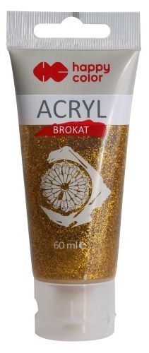 Brokat akrylowy HAPPY COLOR 60ml złoty