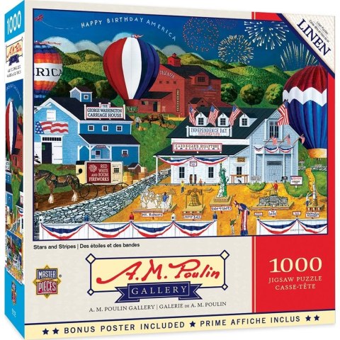 Puzzle 1000 Fajerwerki nad miasteczkiem