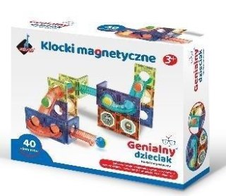 Genialny dzieciak. Klocki magnetyczne 40 el.