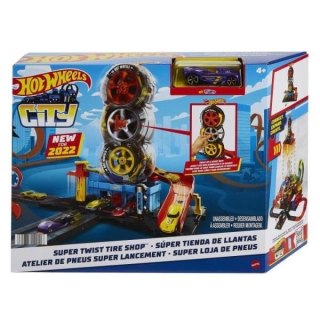 Hot Wheels City Wyścigowy warsztat opon zestaw