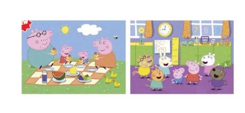 Puzzle 2x60 Super Kolor Świnka Peppa