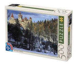 Puzzle 500 Rumunia, Zamek Bran zimą