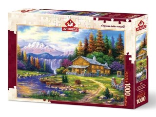 Puzzle 1000 Zachód słońca w górach