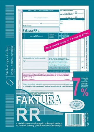 Faktura VAT RR 185-3N