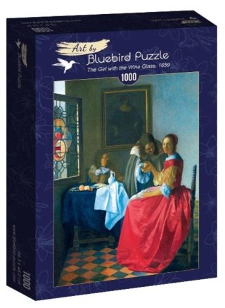 Puzzle 1000 Dziewczyna z kieliszkiem wina