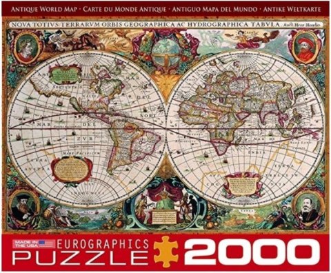 Puzzle 2000 Antyczna mapa Świata