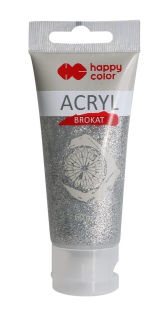 Brokat akrylowy 60 ml srebrny HAPPY COLOR