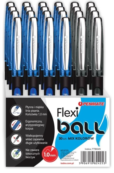 Długopis Flexi Ball mix (30szt) PENMATE