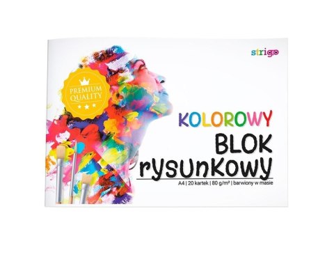 Blok rysunkowy kolorowy barwiony A4/20K (10szt)