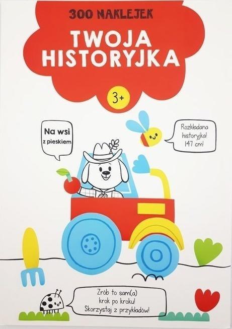 300 naklejek. Twoja historyjka 3+ (czerwona)