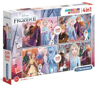 Puzzle 2x20+2x60 Super kolor Frozen 2