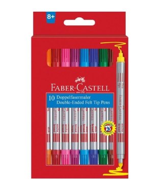 Flamastry dwustronne 10 kolorów FABER CASTELL