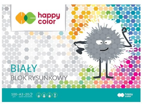 Blok rysunkowy biały A3/20K HAPPY COLOR