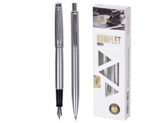 Komplet Zenith Silver w etui pióro wieczn+długopis