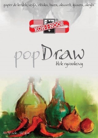 Blok rysunkowy Pop Draw A4/30 arkuszy 180g