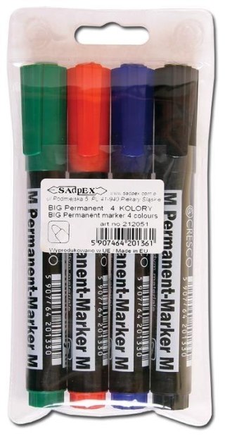 Marker Permanentny M 4 kolory