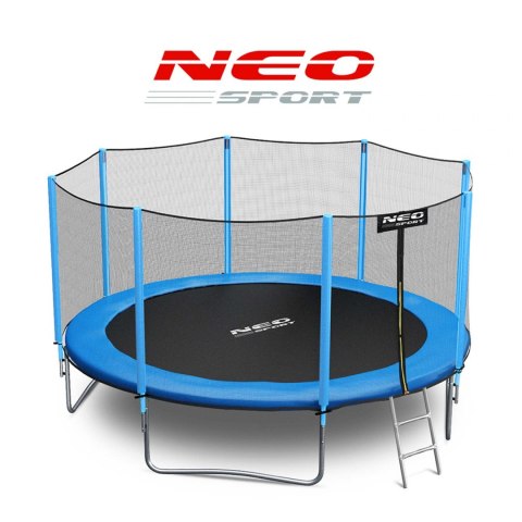 Trampolina ogrodowa 13ft/404cm z siatką zewnętrzną i drabinką Neo-Sport