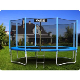 Trampolina ogrodowa 14ft/435cm z siatką zewnętrzną i drabinką Neo-Sport