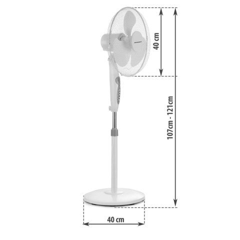 Wentylator wiatrak podłogowy Berdsen 355100 biało-szary