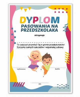 Dyplom A4 pasowania na Przedszkolaka-Radość 20szt