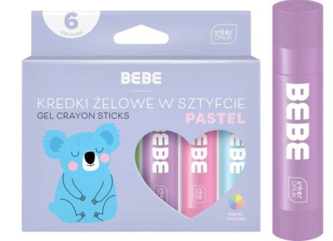 Kredki żelowe w sztyfcie INTERDRUK BB Kids pastel