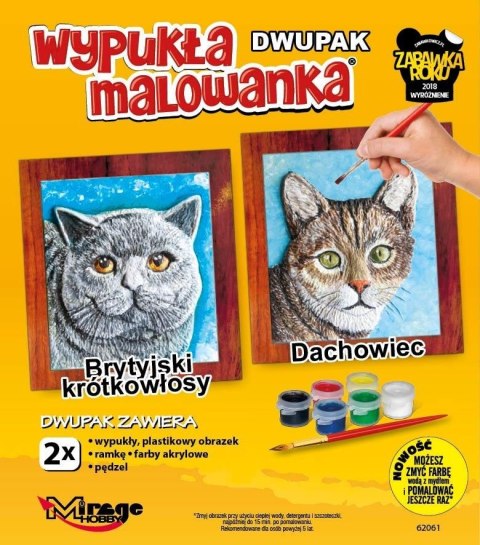 Wypukła malowanka Koty - Brytyjski + Dachowiec