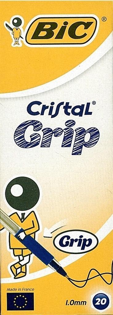 Długopis Cristal Grip niebieski (20szt) BIC