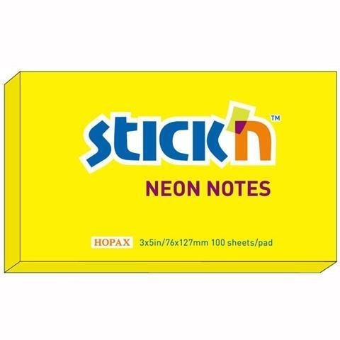 Notes samoprzylepny żółty neon 127x76mm