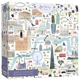 Puzzle 1000 Mapa Londynu G3