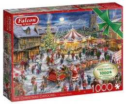 Puzzle 2x1000 Falcon Świąteczna karuzela G3