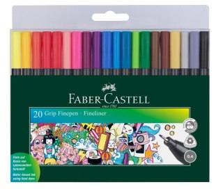 Cienkopisy Grip 20 kolorów w etui FABER CASTELL