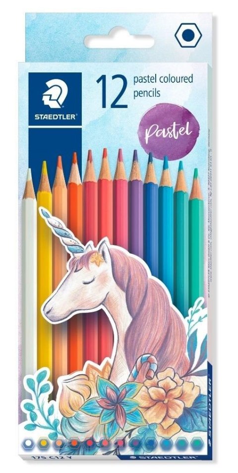 Kredki sześciokątne Pastel 12 kolorów STAEDTLER