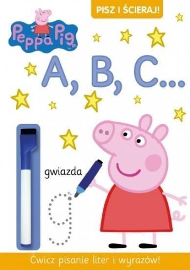 Świnka Peppa. Pisz i ścieraj! A, B, C...