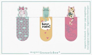Zakładki magnetyczne - Kochać koty