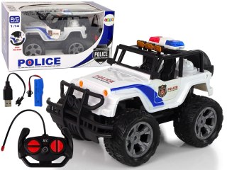 Auto R/C Policja Jeep Policyjny 1:14 Zdalnie Sterowane Efekty Świetlne