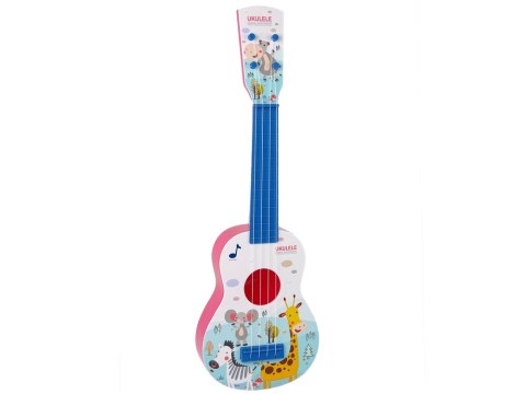 Gitara Ukulele Dla Dzieci Różowa Zwierzęta Żyrafa Zebra