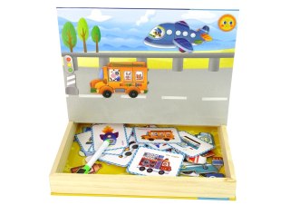 Magnetyczna Układanka Książka Transport Puzzle Karty