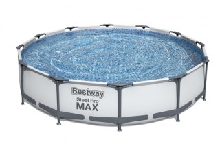 Basen Stelażowy Steel Pro MAX 366x76 Okrągły 12FT BESTWAY 3w1 + Pompa Filtr