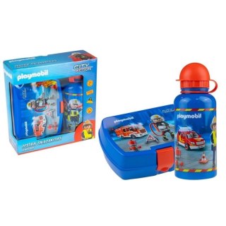 Zestaw bidon + śniadaniówka PL-07 Playmobil straż