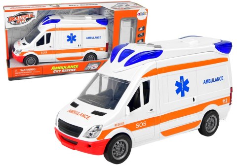 Interaktywne Auto Karetka Ambulans + Nosze Światło Dźwięk