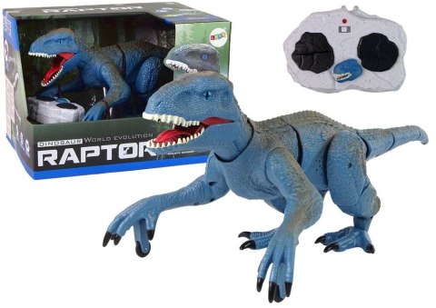 Dinozaur R/C Velociraptor niebieski z dźwiękiem