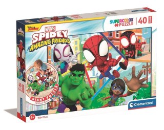 Puzzle 40 podłogowe Super Kolor Spidey and Friends